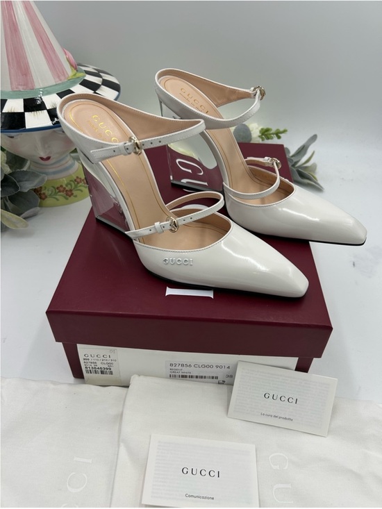 Gucci Shoes - Women’s Gucci Christy patent leather wedge mule size 38 made in Italy